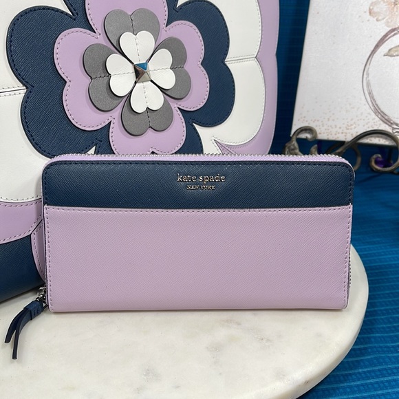 kate spade “Reiley Flower” Tote w/Matching Continental Wallet - NWT - Picture 7 of 17